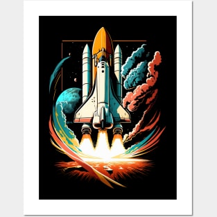 NASA Space Shuttle Launch Posters and Art